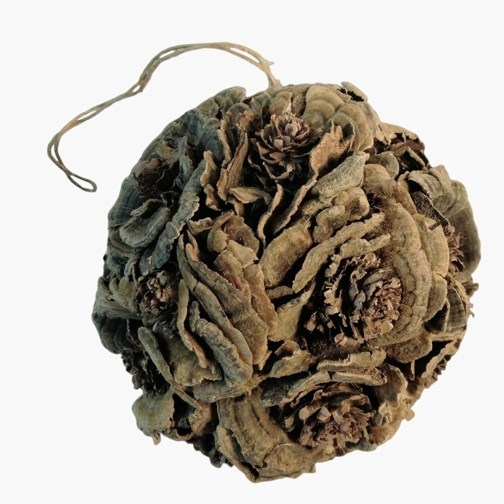 Natural Brown Pine Cone Pomander Ball Ornament Rustic Decor Lodge Cabin Cottage
